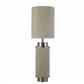 Flask Table Lamp -Natural Hessian & Satin Nickle