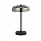 Frisbee LED Table Lamp - Black Metal & Smoked Glass