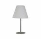 x Venice Outdoor Table Lamp - Silver Metal & White Shade
