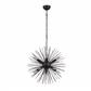 Sputnik 10Lt Semi-Flush Ceiling Light - Black Metal