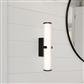 Clamp LED Bathroom Wall Light-Black Metal & Opal Glass, IP44