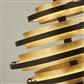 Hive 5Lt LED Ceiling Pendant -Black Metal  & Gold Leaf