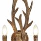 Stag 2Lt Wall Light - Wood Finish Resin