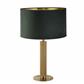 London Table Lamp - Knurled Brass & Green Velvet Shade
