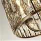 Bijou 3Lt Pendant - Antique Brass Metal & Champagne Glass