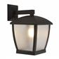 Seattle Outdoor Wall Light-Black & Clear Frosted Panels,IP44