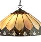 Pearl 2Lt Ceiling Pendant - Antique Brass & Stained Glass
