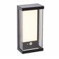 Solar Outdoor Wall Light - Black Metal & White Polycarbonate