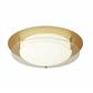 Bathroom Flush LED Light, 38cm - Gold With Glass Halo Ring