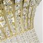 Gemma 8Lt Round Pendant - Satin Brass & Clear Crystal