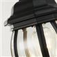 Bel Aire Outdoor Post 500mm, Black with Clear Glass