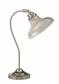 Bistro III Table Lamp -Satin Silver & Holphane Style Glass