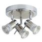 Aries 3Lt LED Round Spotlight- Chrome, Satin Silver, IP44