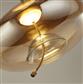 Lisbon LED Ceiling Pendant - Satin Brass & Amber Glass