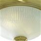 Parma 11Lt Flush Ceiling Light - Antique Brass & Glass
