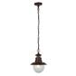 Station Outdoor Pendant - Rustic Brown Metal & Glass