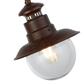 Station Outdoor Pendant - Rustic Brown & Clear Glass, IP44