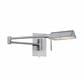 Apothecary Swing Arm Wall Light - Satin Silver & Glass