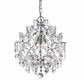 Harrietta 3Lt Pendant - 
Chrome, Crystal Drops and Buttons
