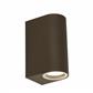 Eiffel Outdoor 2Lt Wall Light- Rustic Brown, Clear & Frosted