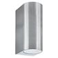 Eiffel Outdoor 2Lt Wall Light- Satin Silver, Clear & Frosted