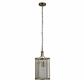 Victoria  2Lt Pendant - Antique Brass Metal & Clear Crystal