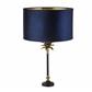 Palm Table Lamp - Antique Brass & Black, Navy Velvet Shade