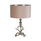 Lux & Belle Antler Table Lamp Silver & Pink Shade