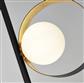 Orbital 3LT Floor Lamp -Matt Black & Gold Leaf, Opal Glass