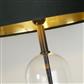 Oxford Table Lamp-Glass, Black Metal, Marble & Green Velvet