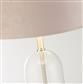 Oxford Table Lamp - Glass, Satin Nickel & Pink Velvet Shade
