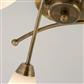 Opera 3Lt Flush Ceiling Light -Antique Brass & Opal Glass