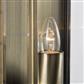 Box Outdoor Wall Light - Antique Brass Metal & Glass