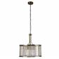 Victoria 5Lt Pendant - Antique Brass Metal & Clear Crystal