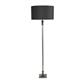 Lux & Belle Floor Lamp Glass & Chrome with Dark Grey Shade
