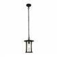 Pagoda Outdoor Pendant - Black Metal With Clear Glass, IP44