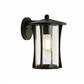 Pagoda Outdoor Wall/Porch Light - Black & Clear Glass, IP44