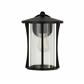 Pagoda Outdoor Wall/Porch Light - Black & Clear Glass, IP44