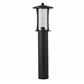 Pagoda 730mm Outdoor Post - Black Metal & Clear Glass, IP44