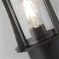 Pagoda 730mm Outdoor Post - Black Metal & Clear Glass, IP44