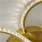 Daisy 5Lt LED Flush Ceiling Light - Gold & Clear Crystals