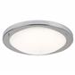 Geneva LED Flush  -  Satin Silver & Glass, IP44