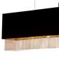 Fringe 4Lt Ceiling Pendant - Black Shade & Gold Chain