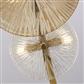 Wagon Wheel 6Lt Floor Lamp- Bronze Metal, Clear, Amber Glass