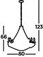 Cartwheel III 8Lt Ceiling Pendant - Black Wrought Iron