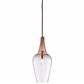 Whisk Ceiling Pendant - Copper & Clear Glass