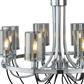 Catalina 8Lt Ceiling Pendant - Chrome & Smoked Glass Shades