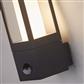 Avenue Outdoor Wall Light- Black Metal & White Polycarbonate