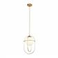 Axis Ceiling Pendant - Polished Brass & Opal Glass