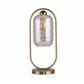 Lux & Belle Table Lamp - Satin Brass Metal & Amber Glass